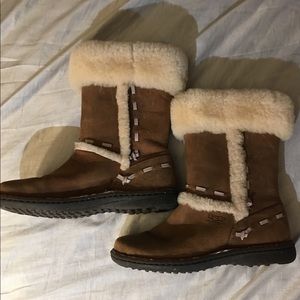 Ugg mid calf leather boots
